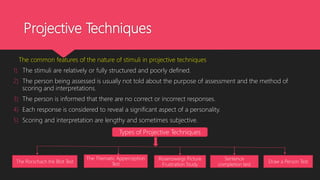 Projective Stimuli Examples Class 12 ch-2-assessment of personality | PPTX