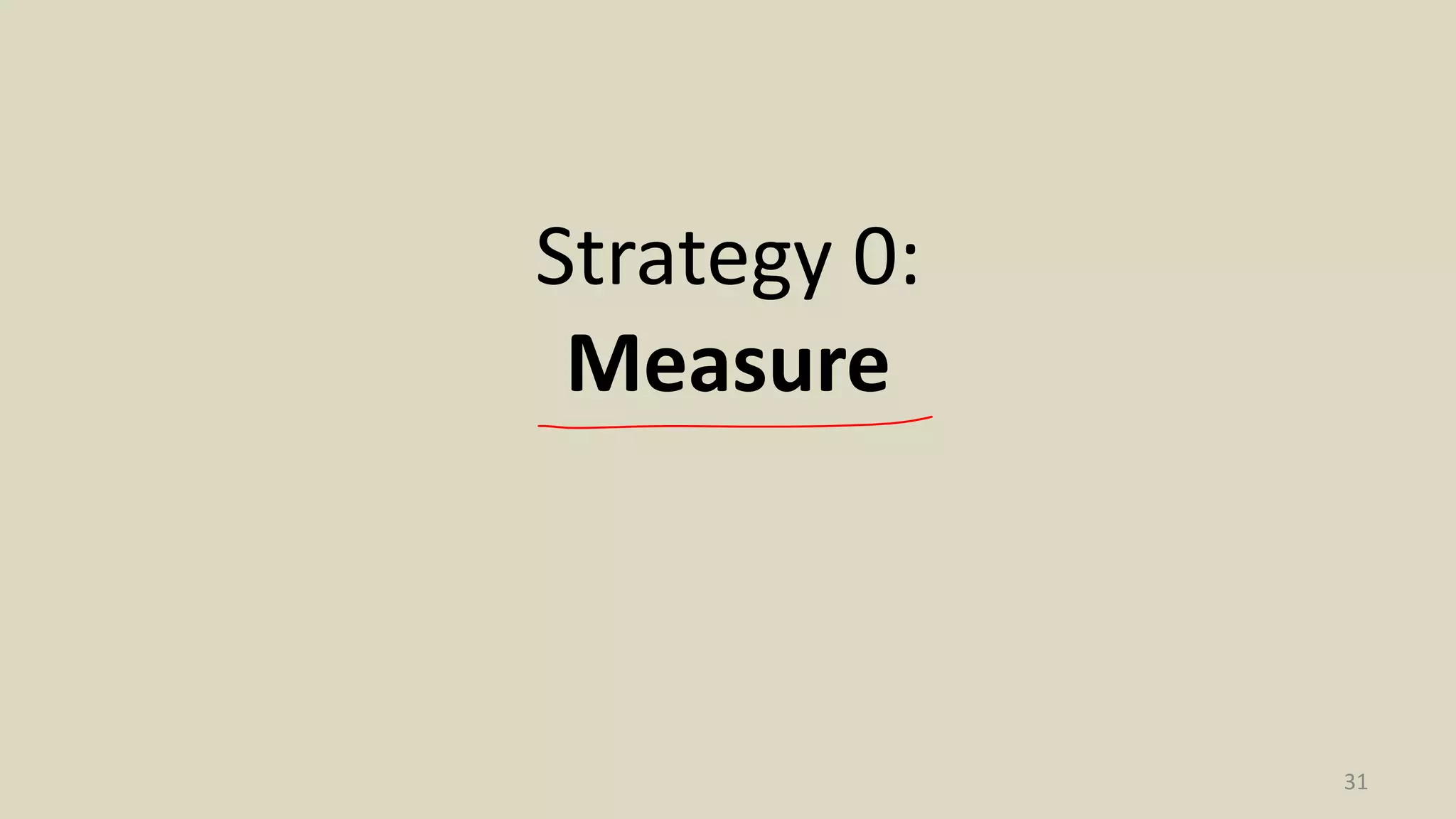 Strategy 0:
Measure

31

 
