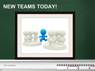 NEW TEAMS TODAY!

New Vocabulary

 