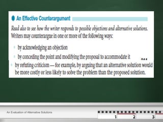 An Evaluation of Alternative Solutions

 
