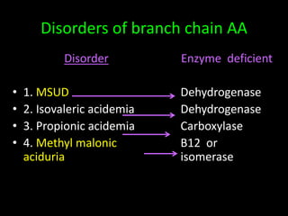 Branch chain Amino Acid Metabolism | PPTX