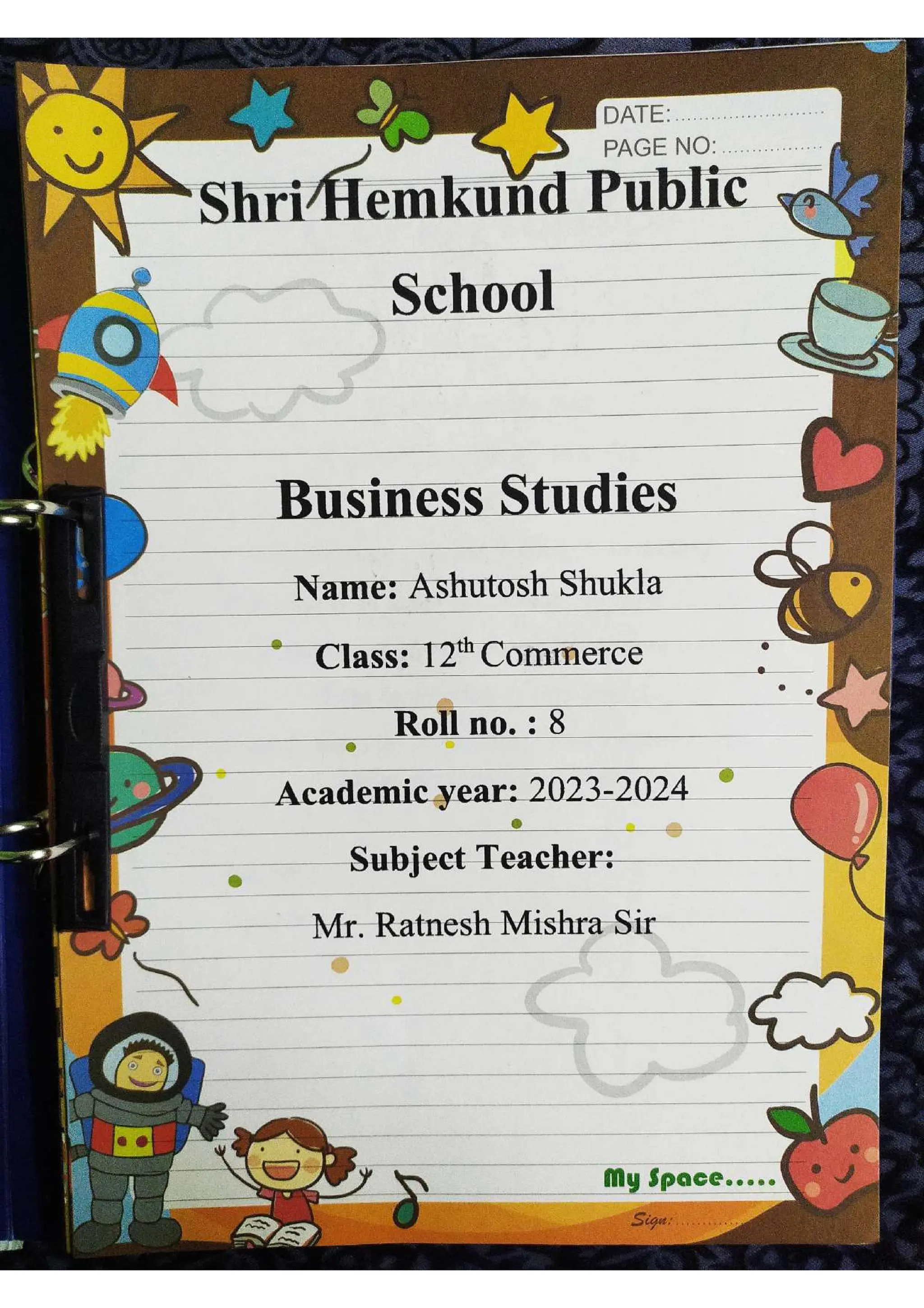 Business Studies  Project File  on Stock Exchange.pdf