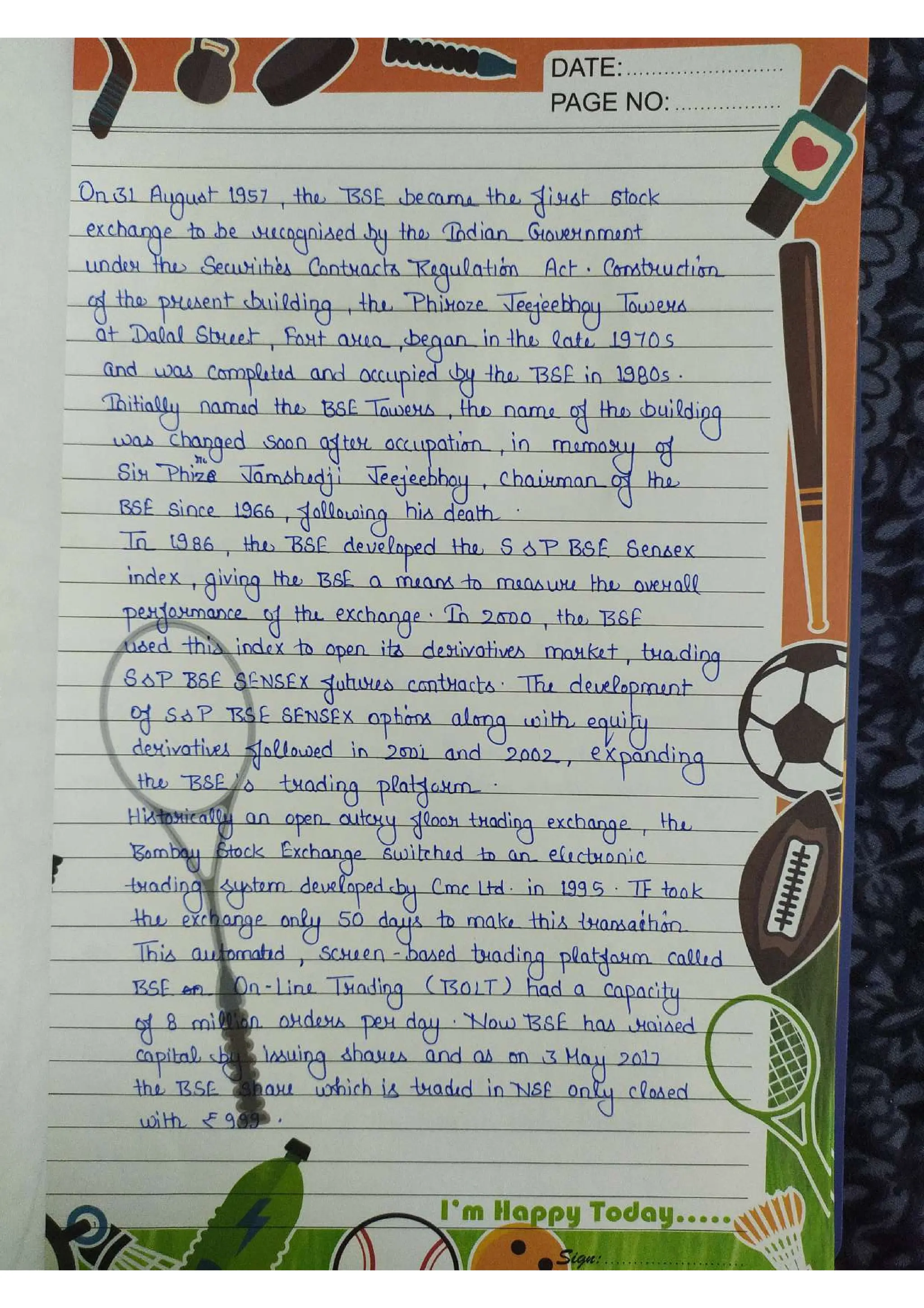 Business Studies  Project File  on Stock Exchange.pdf