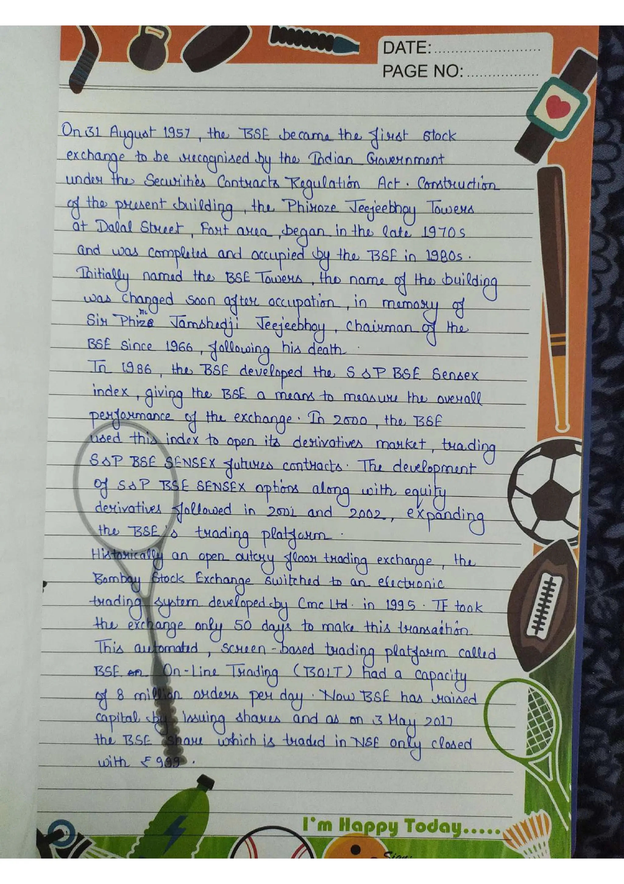 Business Studies  Project File  on Stock Exchange.pdf