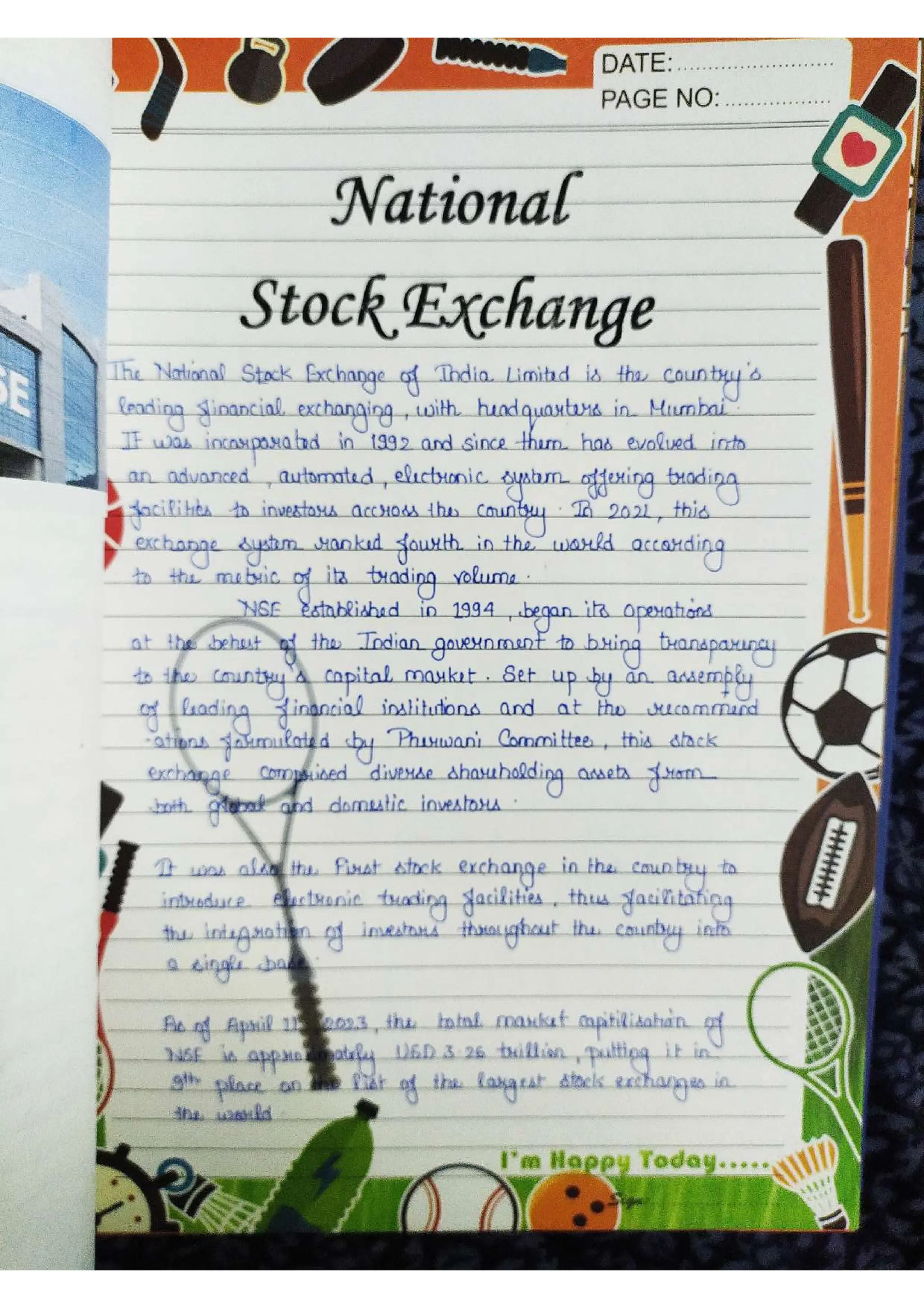 Business Studies  Project File  on Stock Exchange.pdf