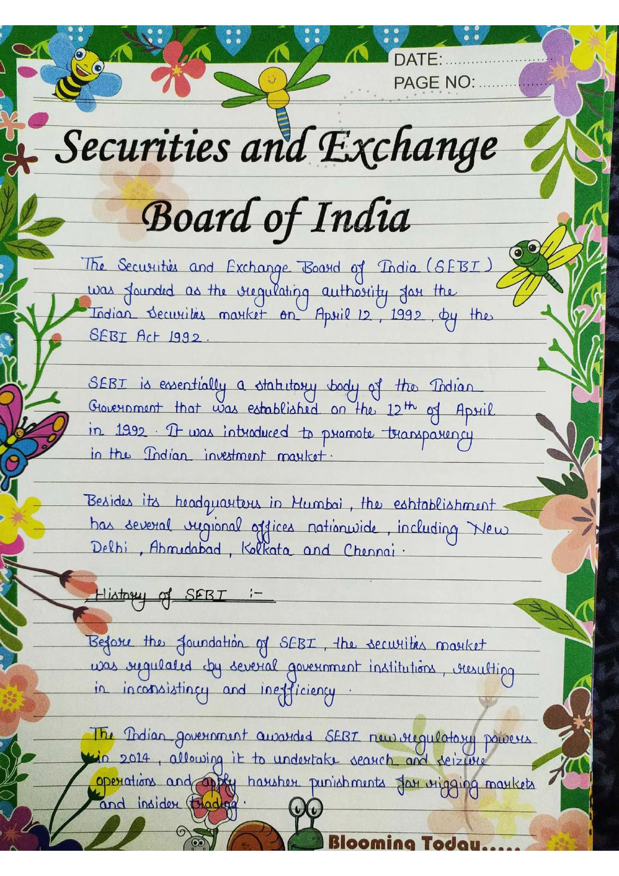 Business Studies  Project File  on Stock Exchange.pdf