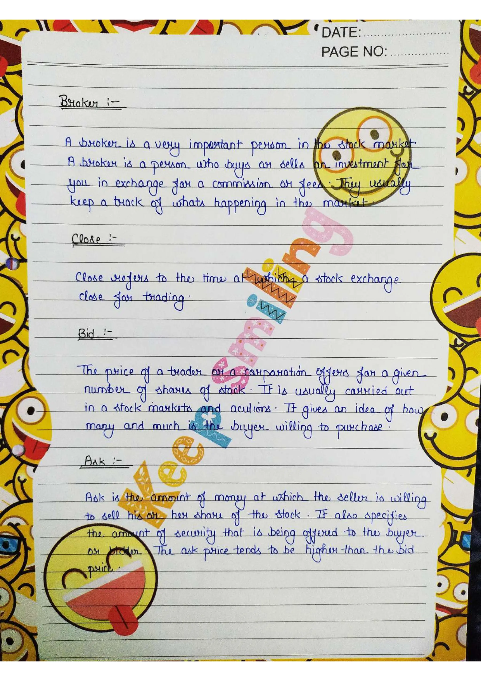 Business Studies  Project File  on Stock Exchange.pdf