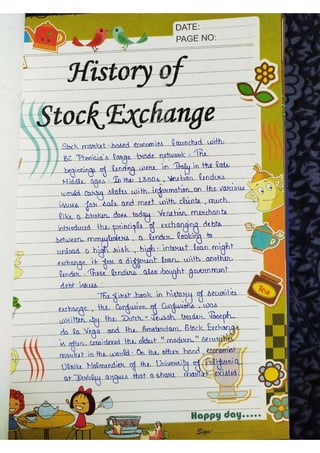 Business Studies Project File On Stock Exchange Pdf