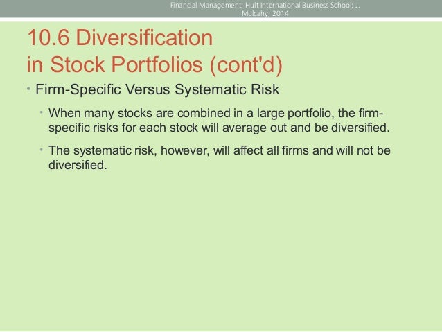 Essays diversifiable risks and undiversifiable