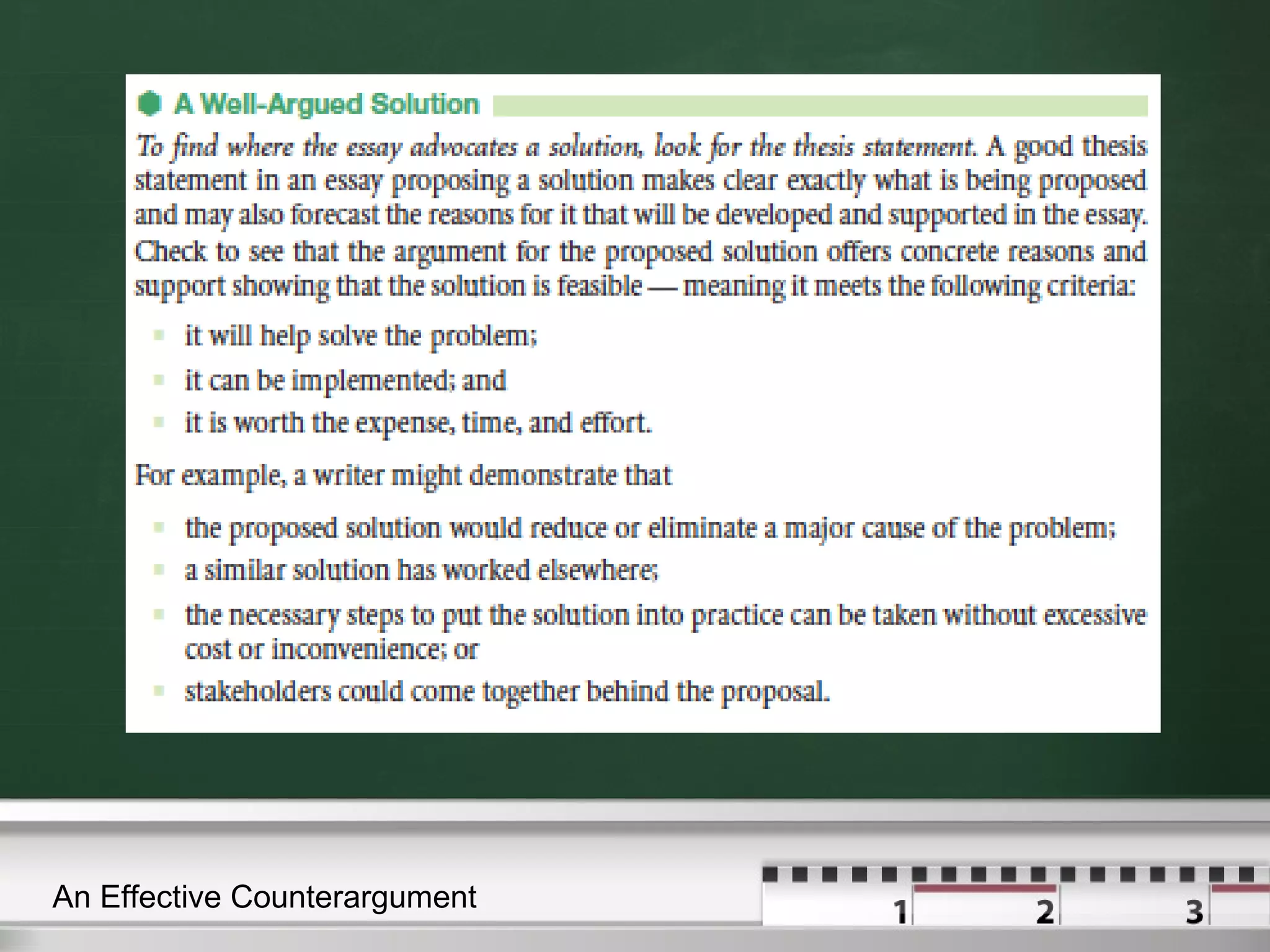 An Effective Counterargument
 