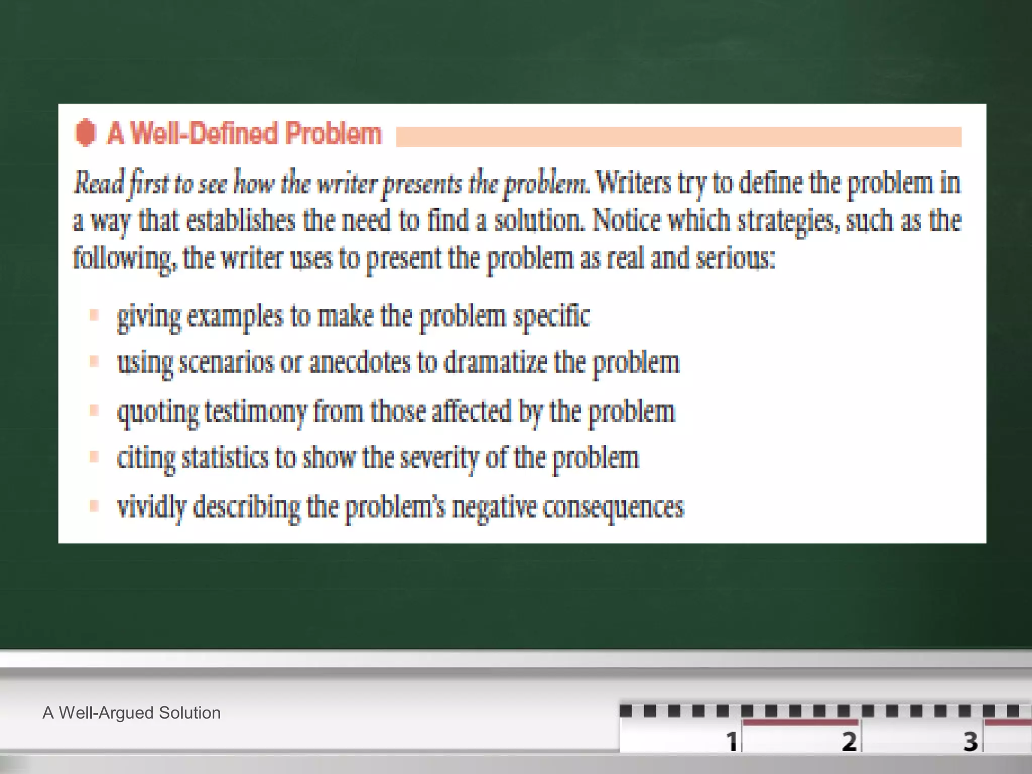 A Well-Argued Solution
 