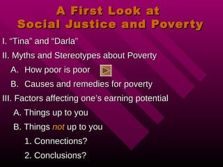 A First Look at  Social Justice and Poverty ,[object Object],[object Object],[object Object],[object Object],[object Object],[object Object],[object Object],[object Object],[object Object]
