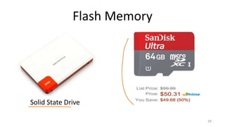 Flash Memory
29
Solid State Drive
 