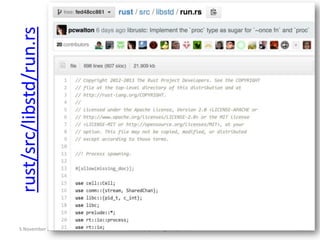 rust/src/libstd/run.rs
5 November 2013

University of Virginia cs4414

3

 