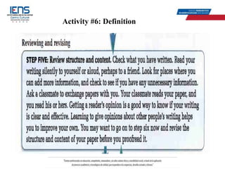 Activity #6: Definition
 