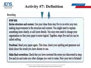 Activity #7: Definition
 