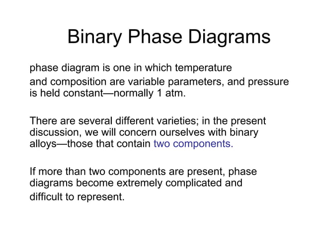 Class 1 binary phase diagrams | PPT | Chemistry | Science