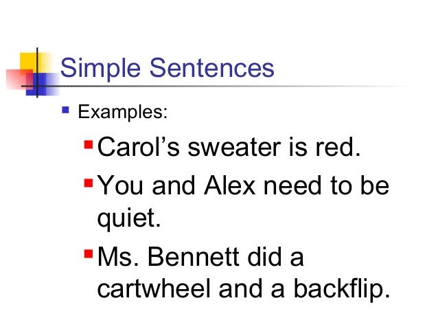 What S An Example Of A Simple Sentence لم يسبق له مثيل الصور