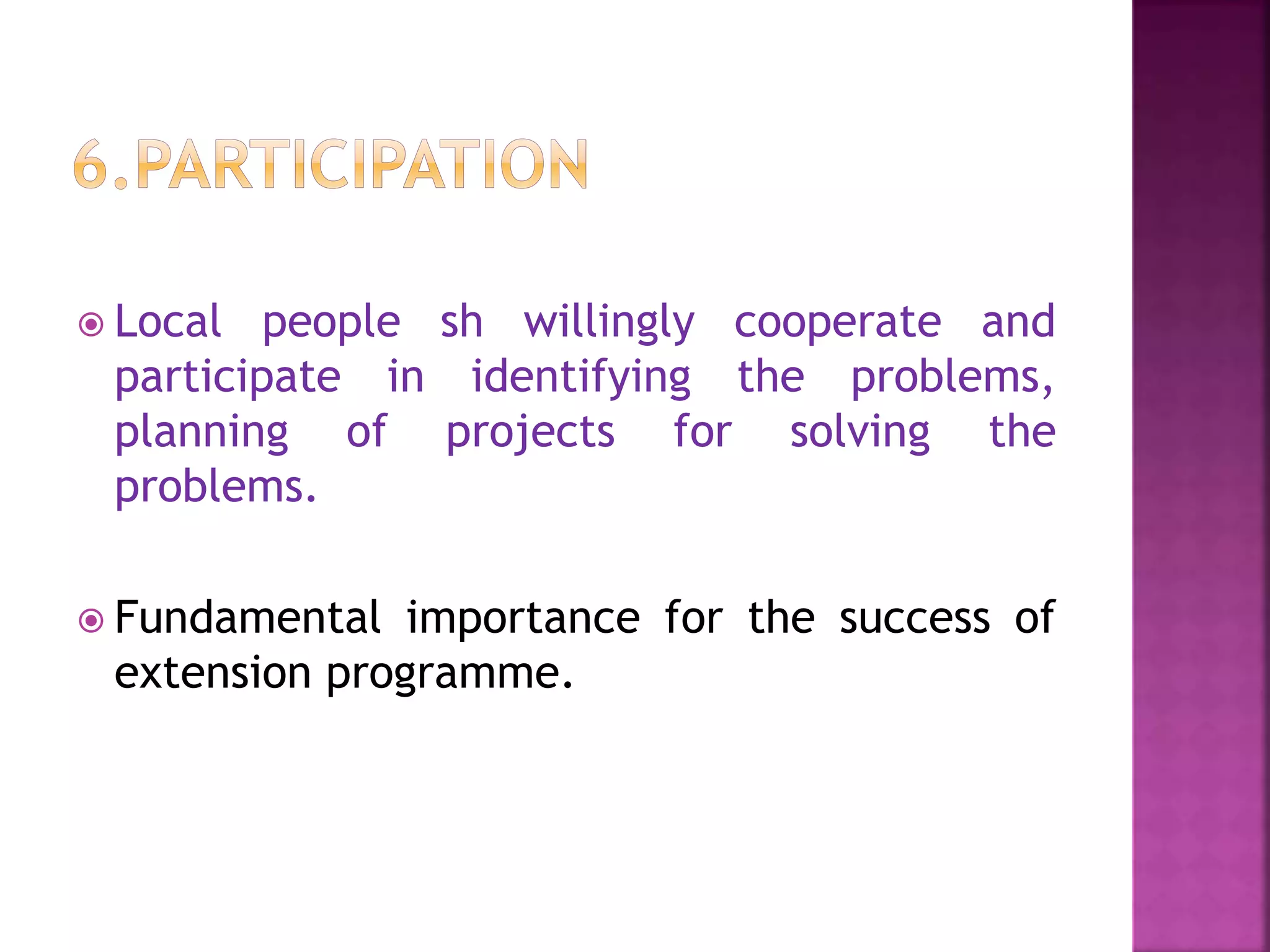 Extension education process, principles and philosophy