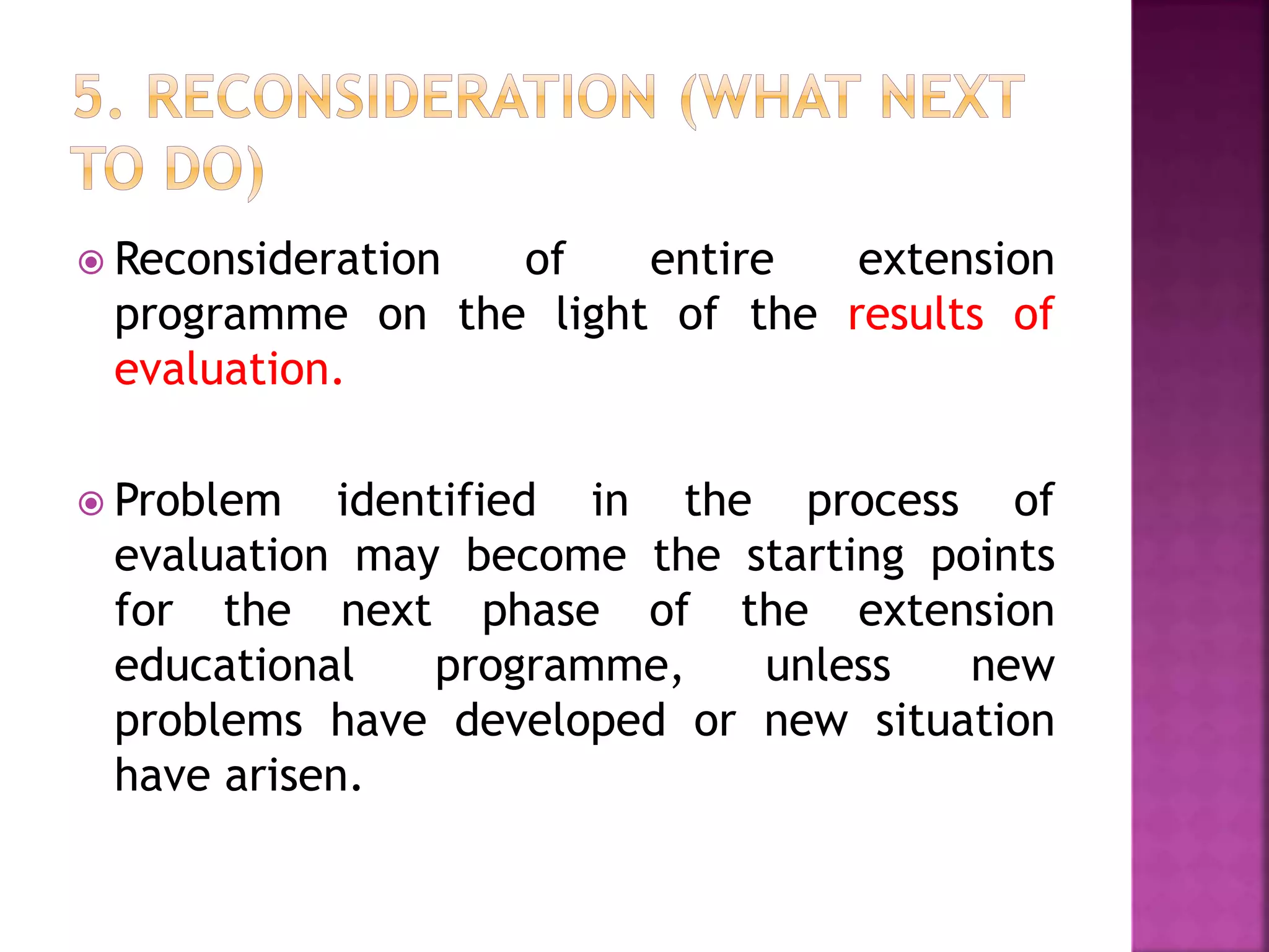 Extension education process, principles and philosophy