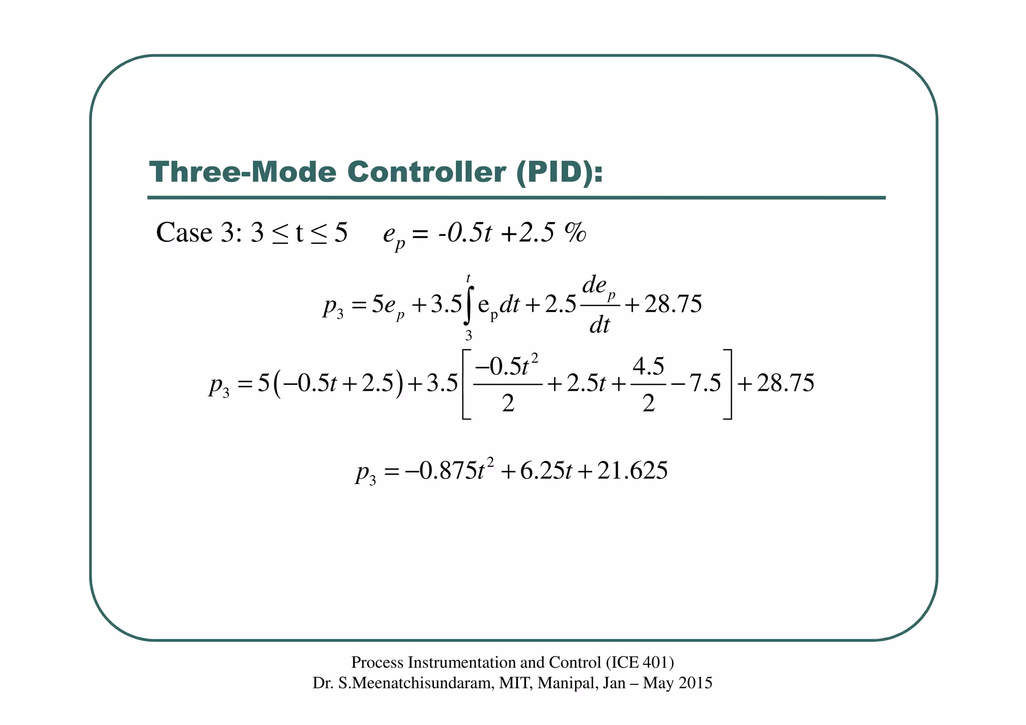 Class 20 effect of kp, ki & kd and pid control mode | PDF