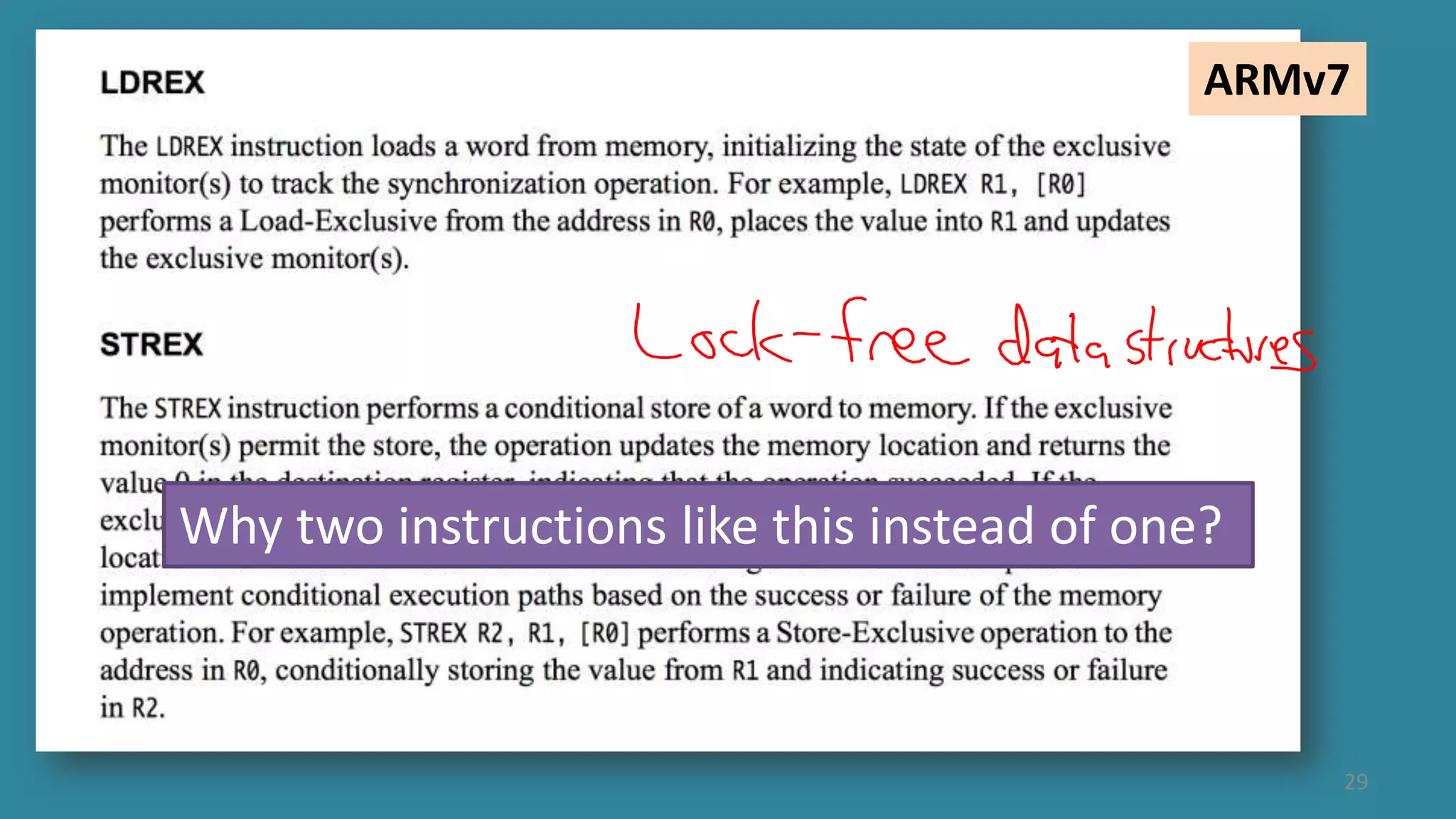 29
ARMv7
Why two instructions like this instead of one?
 