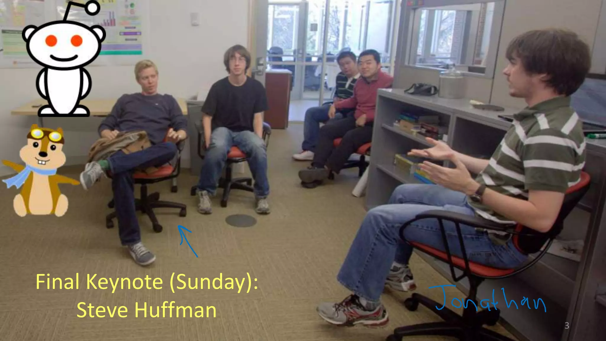 3
Final Keynote (Sunday):
Steve Huffman
 