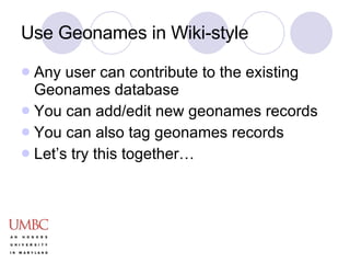 Geonames | PPT