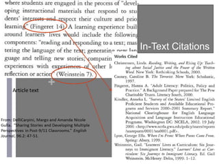 +
In-Text Citations
 