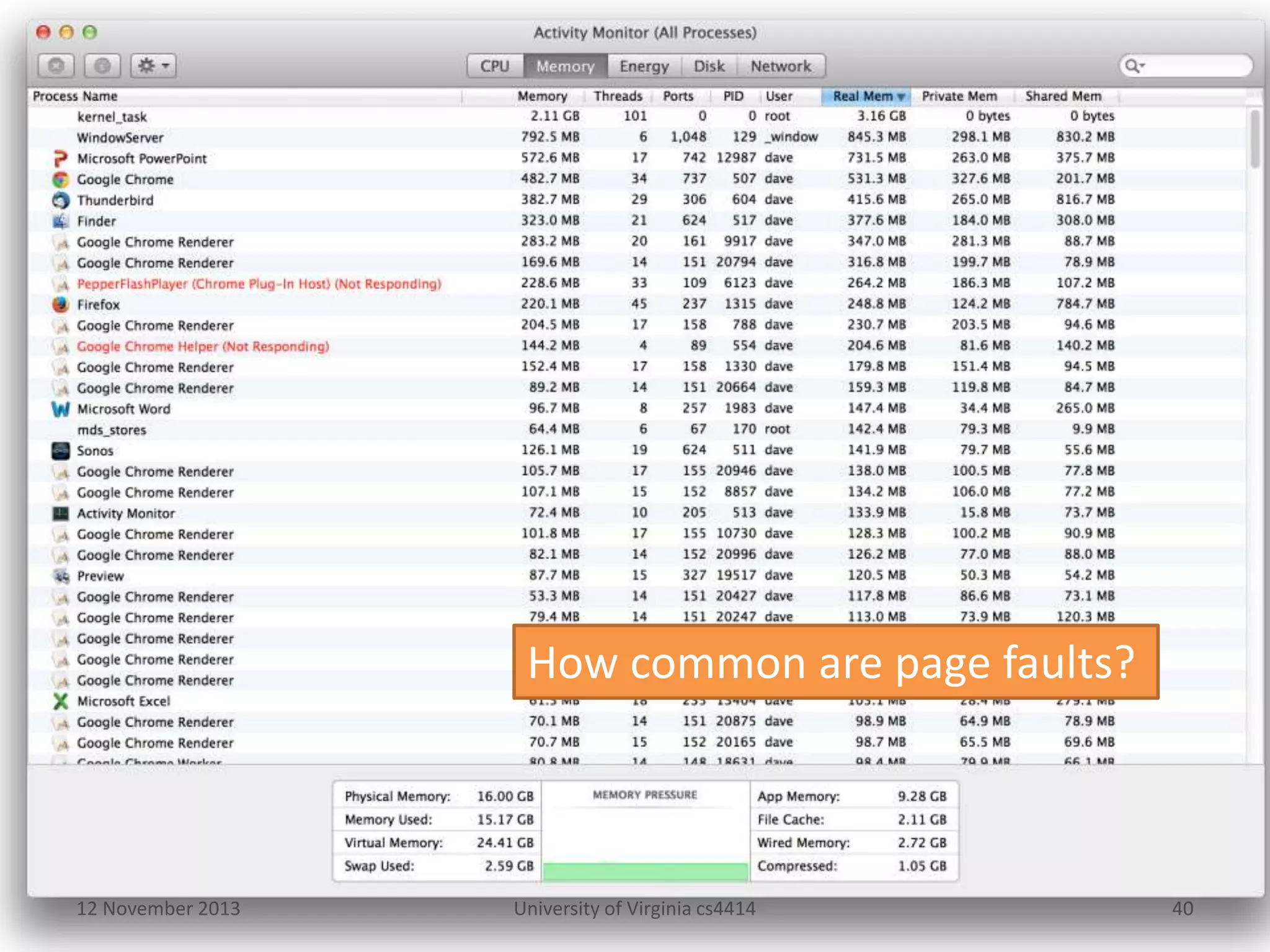 How common are page faults?

12 November 2013

University of Virginia cs4414

40

 