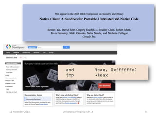 12 November 2013

University of Virginia cs4414

8

 