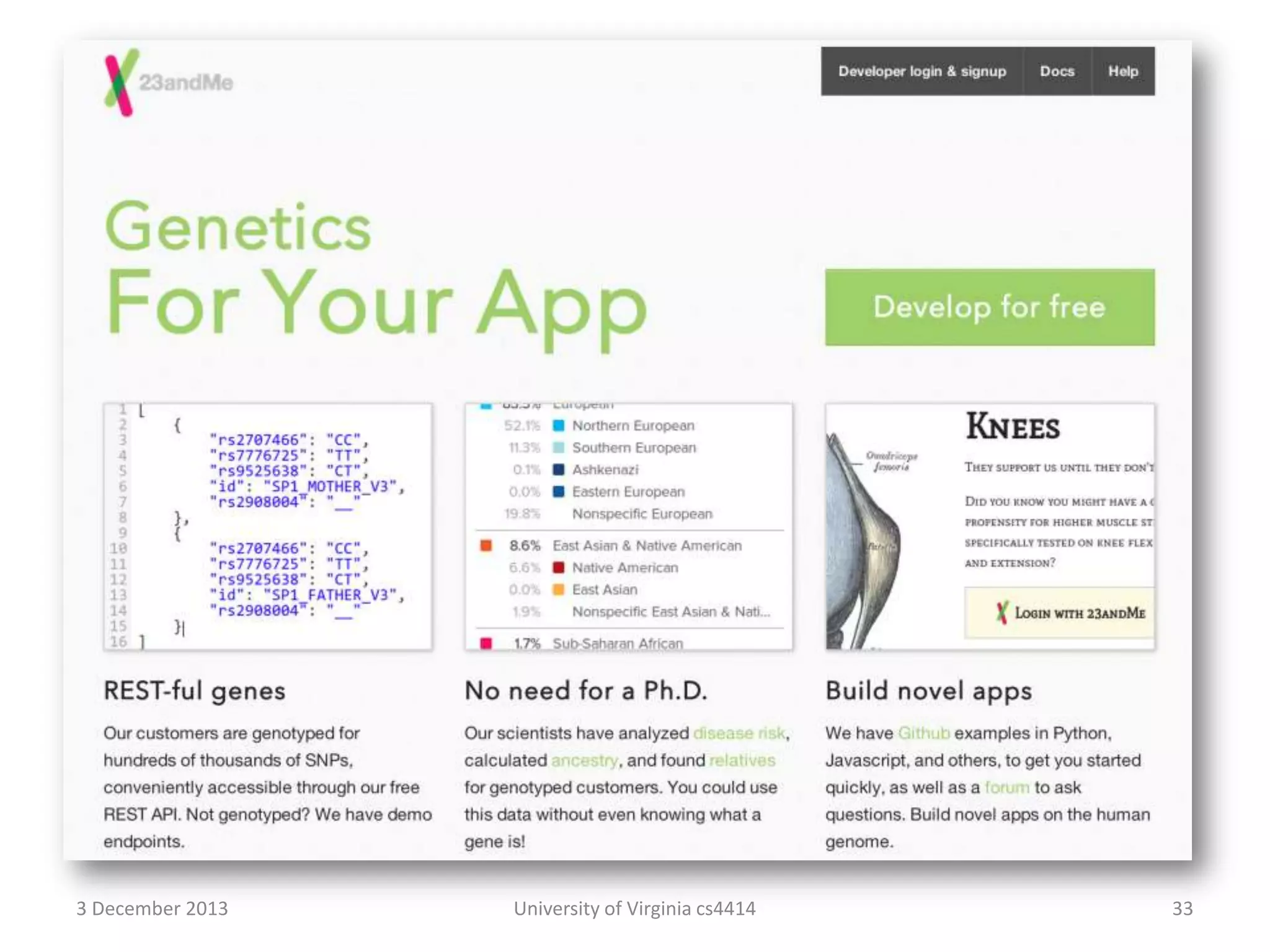 3 December 2013

University of Virginia cs4414

33

 