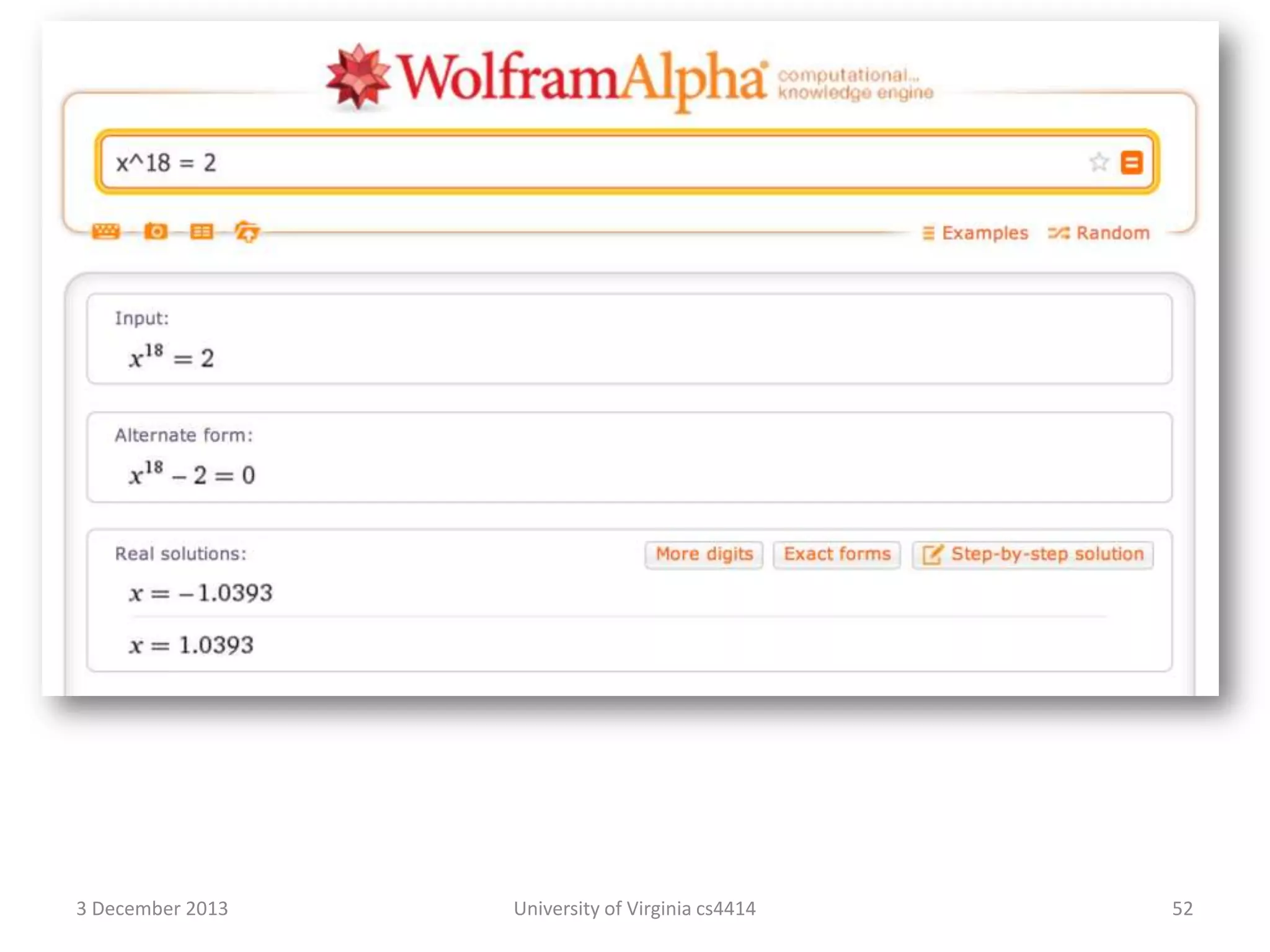 3 December 2013

University of Virginia cs4414

52

 