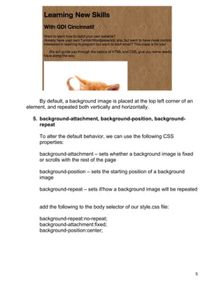 Class 2 handout css exercises (2) | PDF