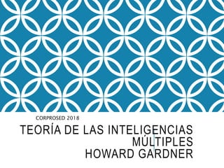 TEORÍA DE LAS INTELIGENCIAS
MÚLTIPLES
HOWARD GARDNER
CORPROSED 2018
 
