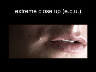 extreme close up (e.c.u.)
 