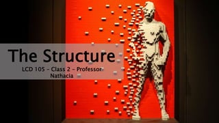 The Structure
LCD 105 – Class 2 – Professor
Nathacia
 