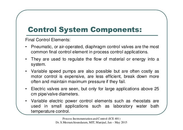Class 3 control system components