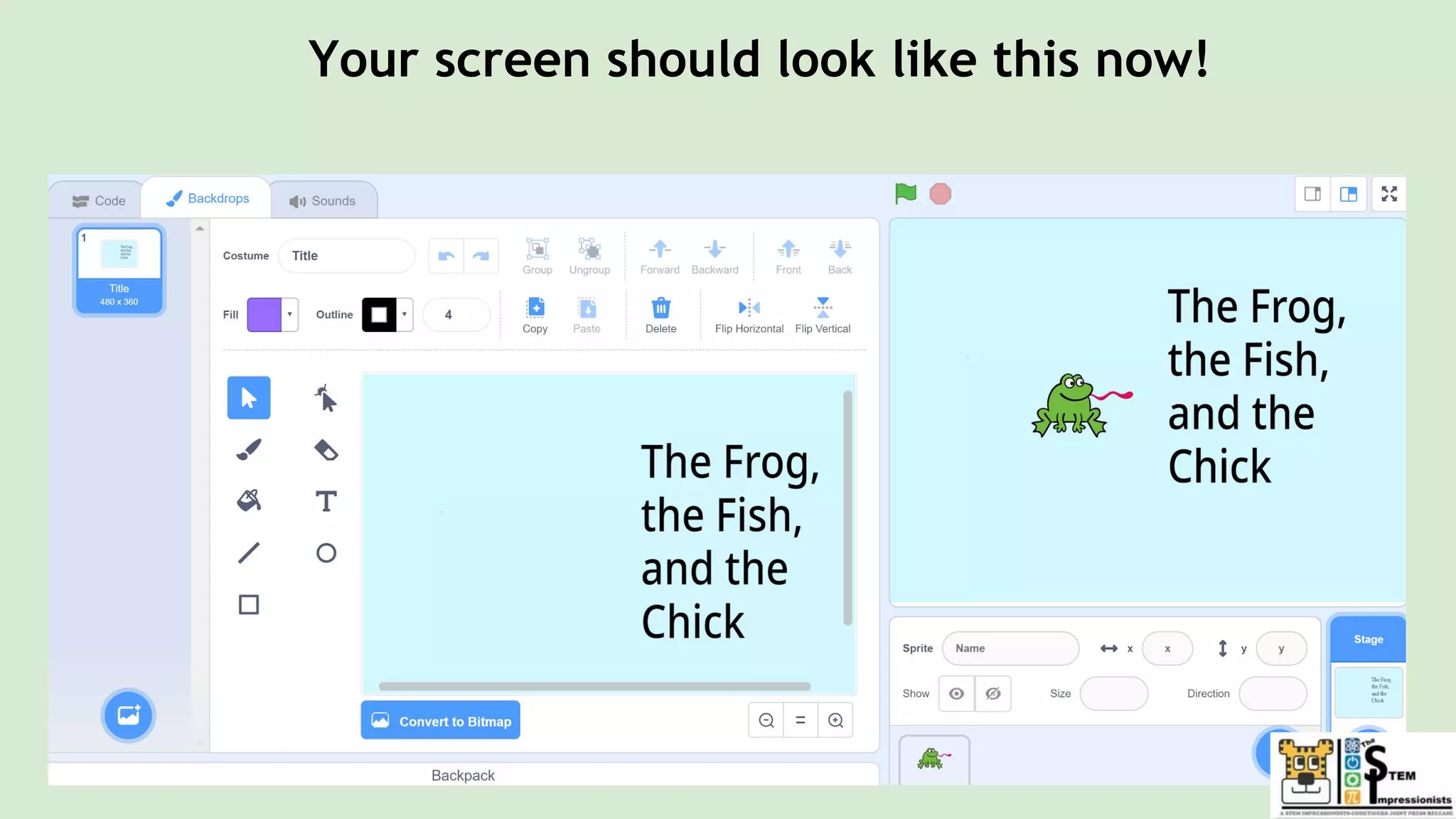 Your screen should look like this now!
 