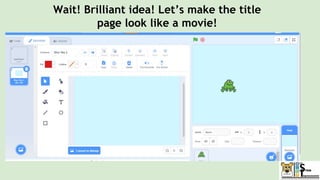 Wait! Brilliant idea! Let’s make the title
page look like a movie!
 
