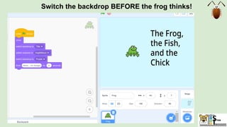 Switch the backdrop BEFORE the frog thinks!
 