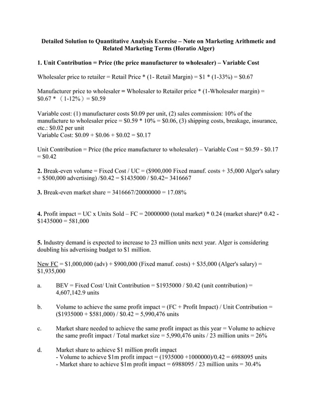 Class+3+ +quantitative+analysis+exercise+answer+key | PDF
