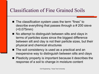 Class 3 (a) Soil Plasticity (Atterberg Limits) ( Geotechenical ...
