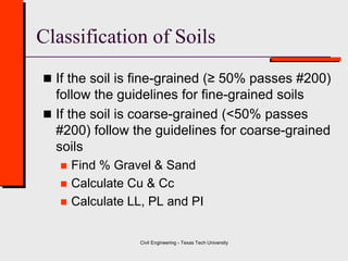 Class 3 (b) Soil Classification ( Geotechnical Engineering ) | PDF