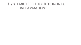 SYSTEMIC EFFECTS OF CHRONIC
INFLAMMATION
 