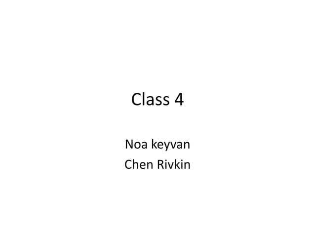 Class 4 | PPTX