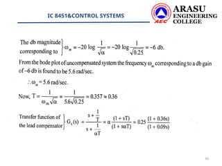 Bode plot and control system root locus graph | PPTX