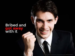 Bribed and 
got away 
with it 
http://office.microsoft.com/en-us/images/results.aspx?qu=MP900443285&ex=1 
 