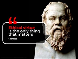 Ethical virtue 
is the only thing 
that matters 
Socrates 
Image: http://www.britannica.com/EBchecked/topic/551948/Socrates 
 