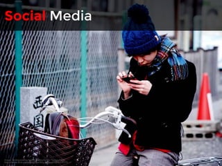 Social Media 
Image: Texting waiting texting waiting by Eric Flexyourhead 
https://www.flickr.com/photos/ericflexyourhead/12896514575/ 
 